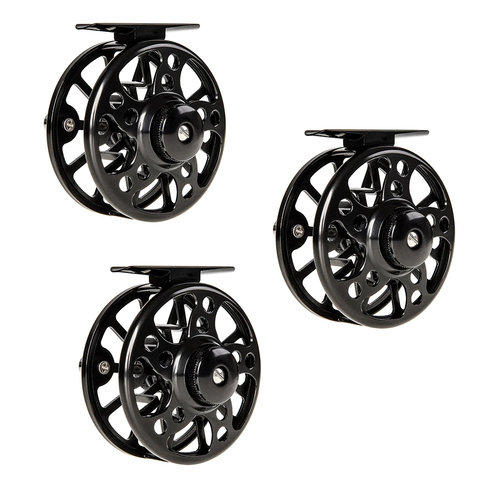 Fishing Reel, Fly Fishing Reel 2 + 1 Ball Bearing Fly Reel Portable CNC Machined Aluminium Alloy Fishing Reel AP75(3/4)