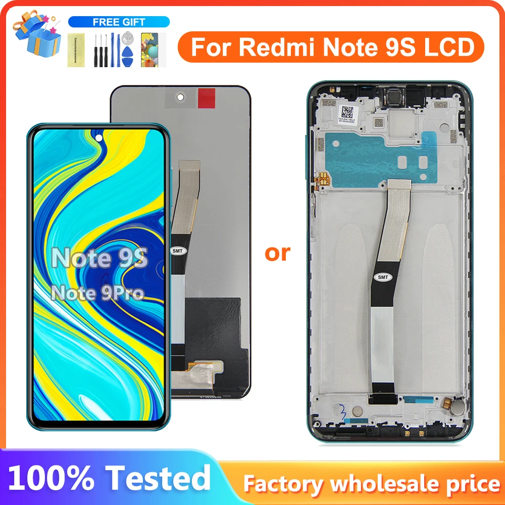 

6.67'' AAA Quality For Xiaomi Redmi Note 9S /Note 9 Pro LCD Display Touch Screen Digitizer Assembly Replacement Parts With Frame