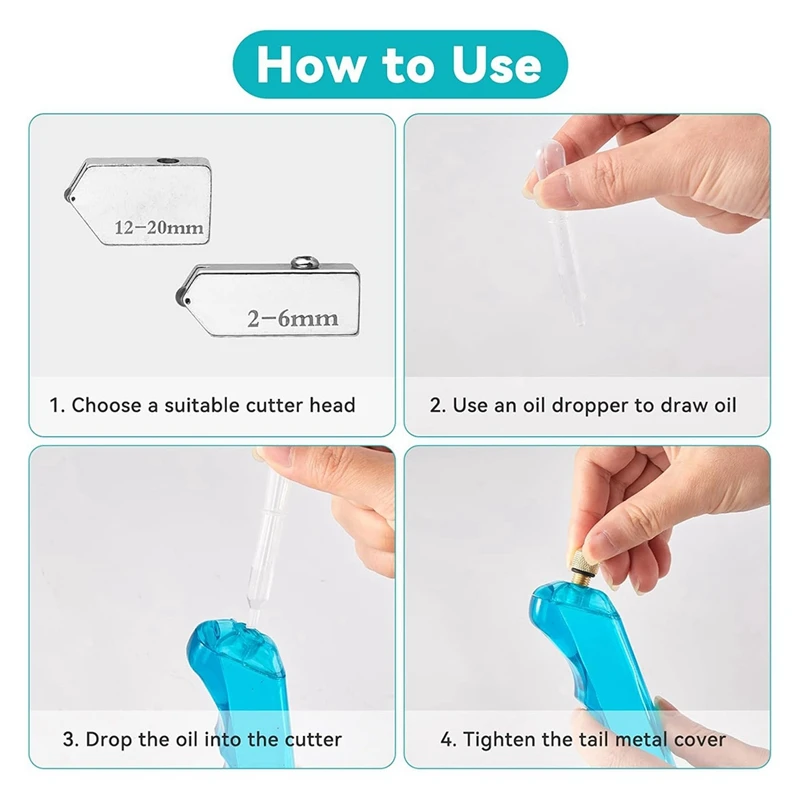 Glass Cutter 2Pcs Glass Cutting Tool With 4Pcs Replaceable Head Stained Glass Cutting Tools With 1Pcs Screwdriver