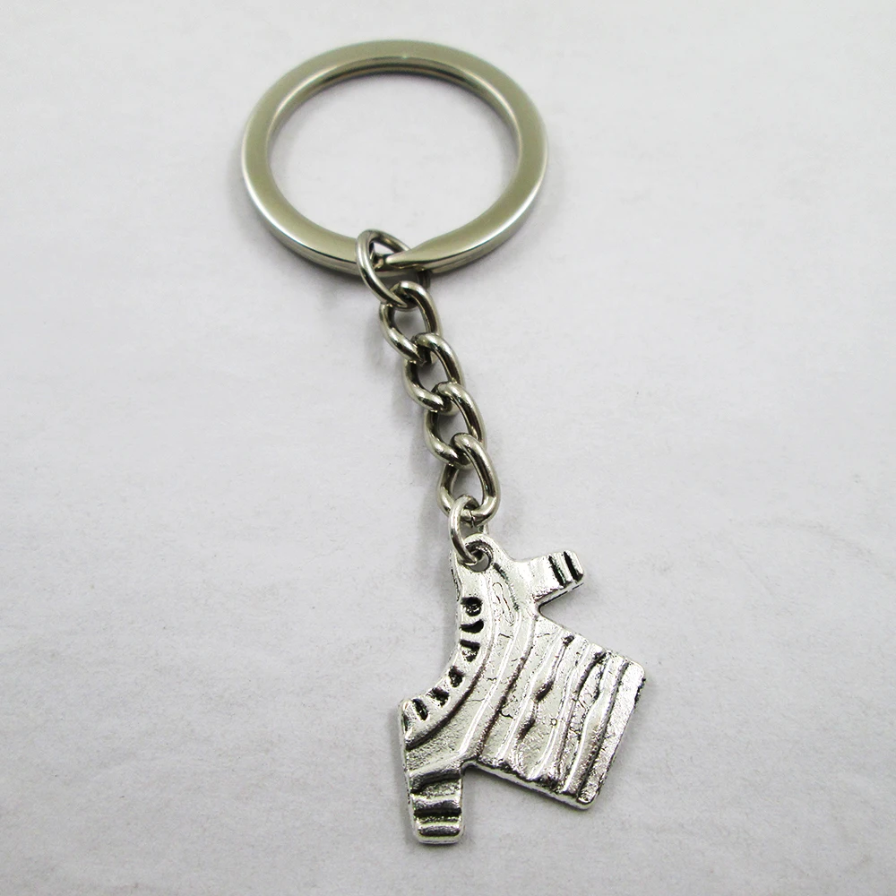 3pcs/lot Antique Silver  coat 23x17mm charm keyring best frined,birthday  present ,pendant keychain