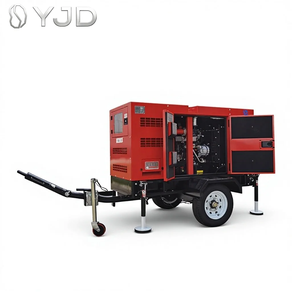 Perkings Rica-rdo Cummings Diesel Generator 10kva 15kva 20kva 30kva 50kva 100kw 200kva Mobile Movable Trailer Diesel Generator