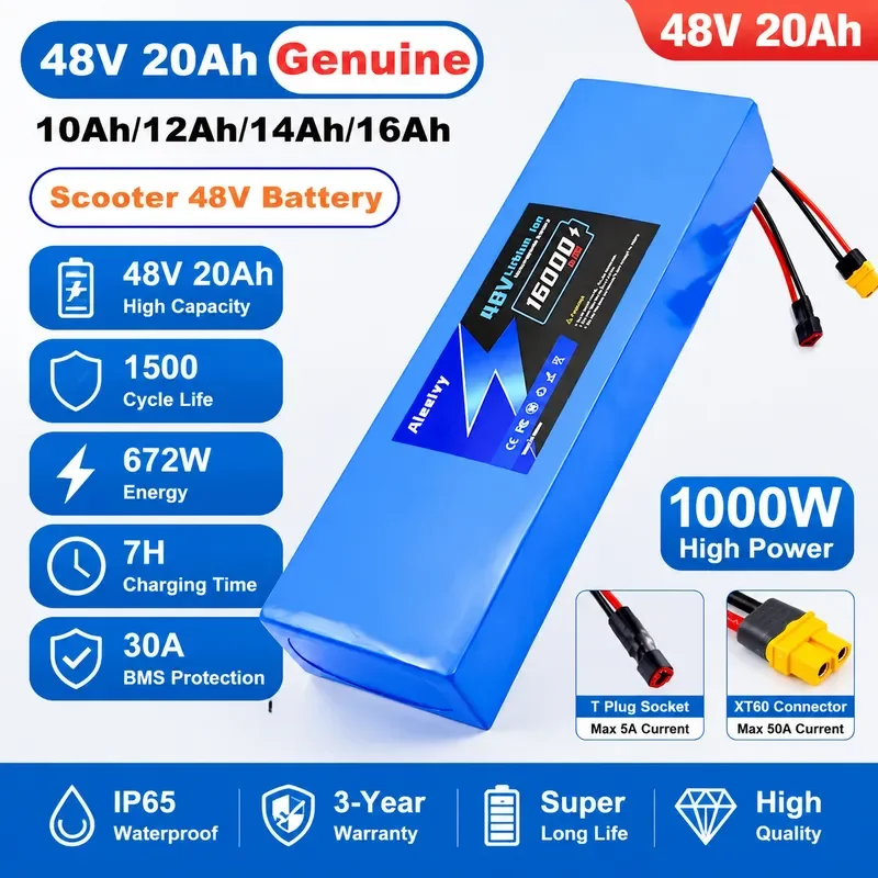  Genuine 48V 13S4P 10-20Ah Li-ion Battery with Built-in 30A BMS for Kugoo M4 M4Pro MaxSpeed Electric Scooter