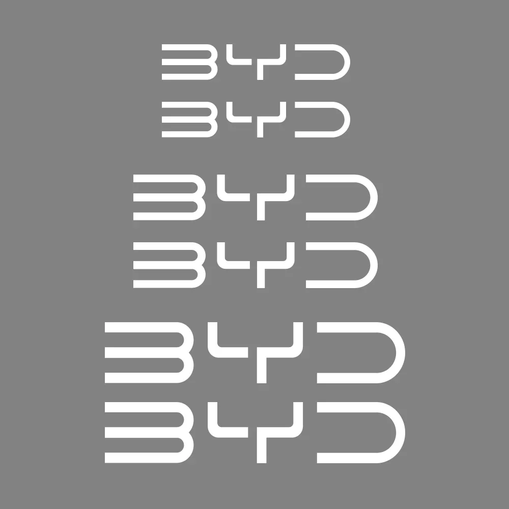 4-Piece Set Sport Style Auto Brake Caliper Badge Sticker Racing Wheel Tuning Decal for BYD Song Plus Tang DMi Atto 3 Seal