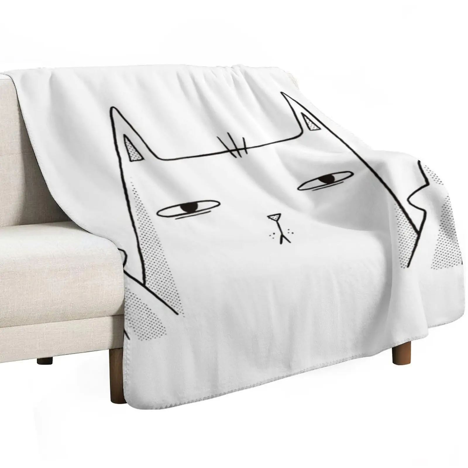 Flip Off Cat, Middle Finger Cat Throw Blanket Warm Comfortable Blanket for Office Napping