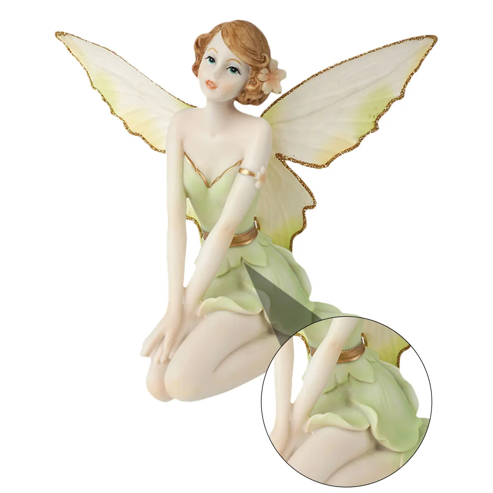 

1Pcs Angel Flower Fairy Resin Ornament Elegant Desk Decoration Birthday Gifts Home Miniature Garden Decor Exquisite Resin Crafts