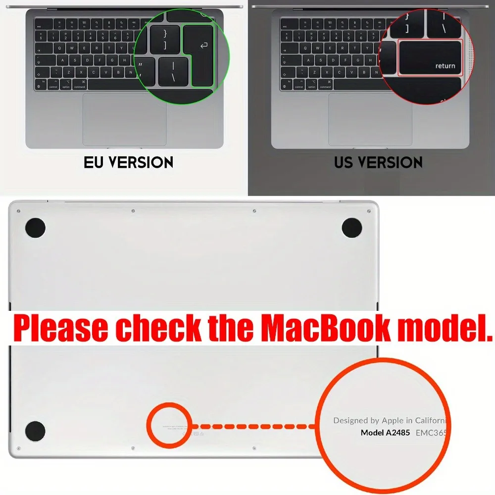Ultra Thin Clear TPU Keyboard Cover for MacBook Air13.6/13 M4 M3 Pro13-16 EU US Layout Dustproof Waterproof Backlight Compatible