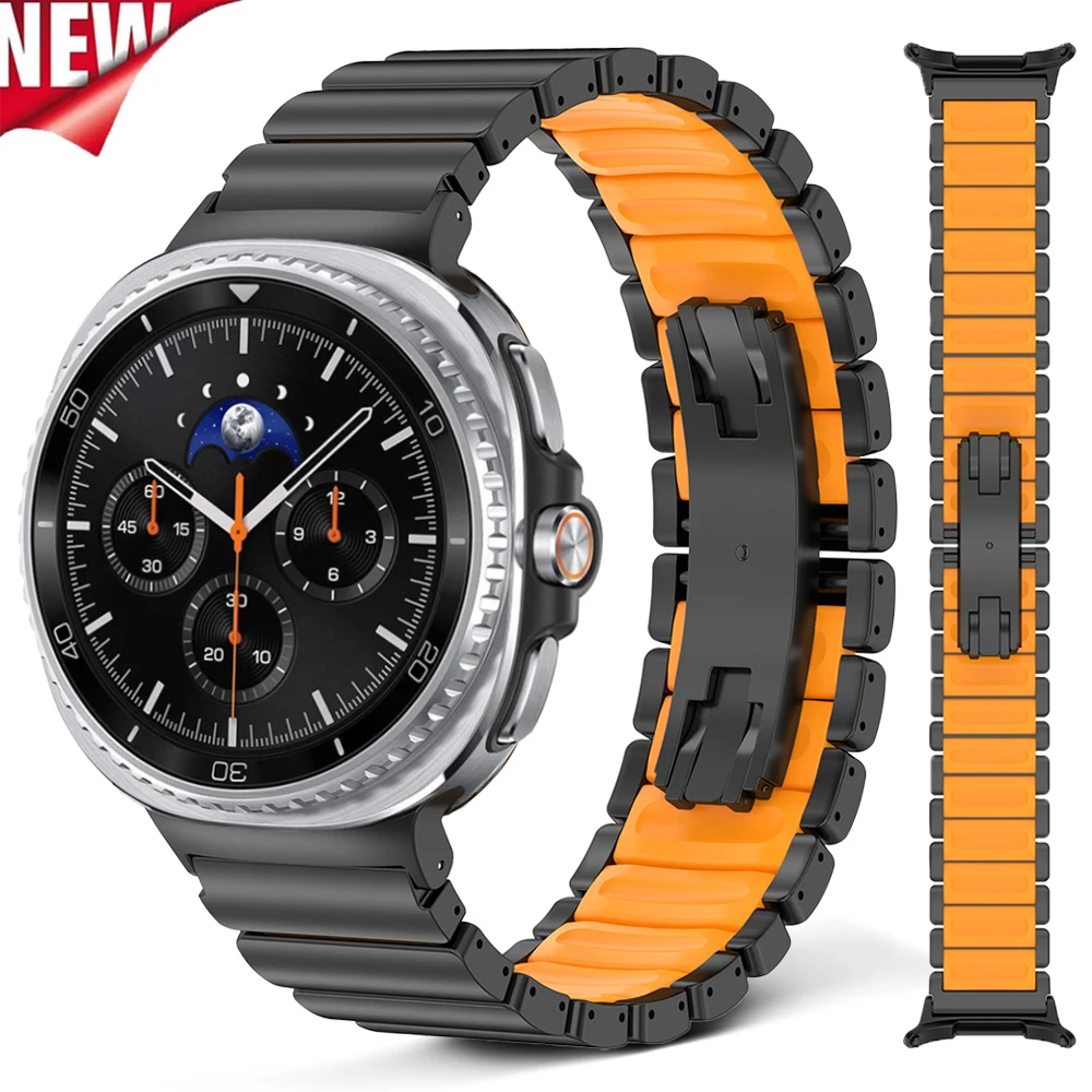 

Резиновая лента для Samsung Galaxy Watch 8 8Classic 40 мм 44 мм 46 мм Ultra 2025 Роскошный титановый браслет для ремешка GALAXY ULTRA 7 47 мм