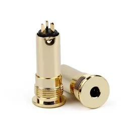 3.5mm Female Jack 4 Poles 3 Contact Headphones Adapter 3.5 Speaker Terminal Audio Plug Gold Plated Copper Wire Connector