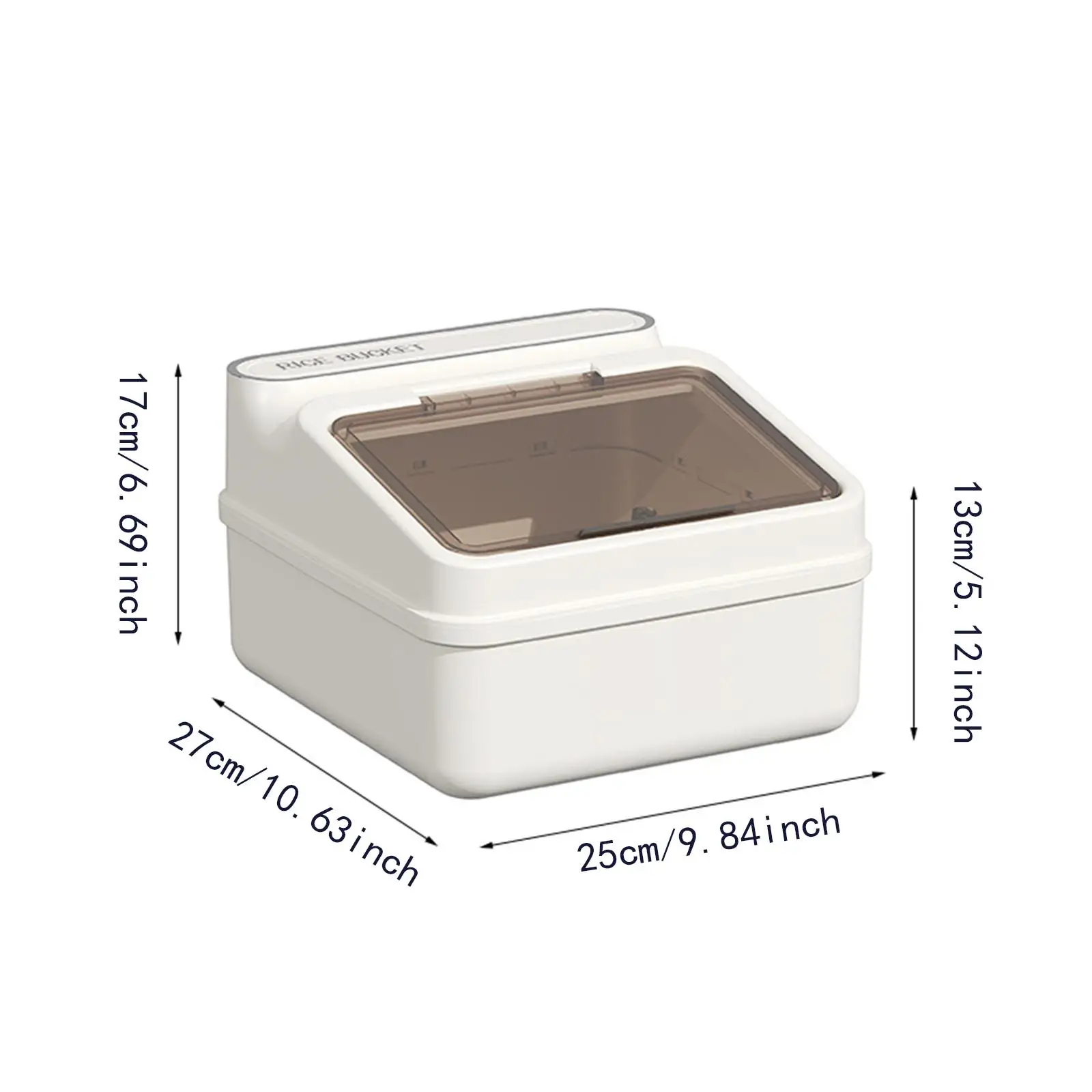 Reisbehälter mit Messbecher, Müslibehälter für Küchenschrank, Zucker