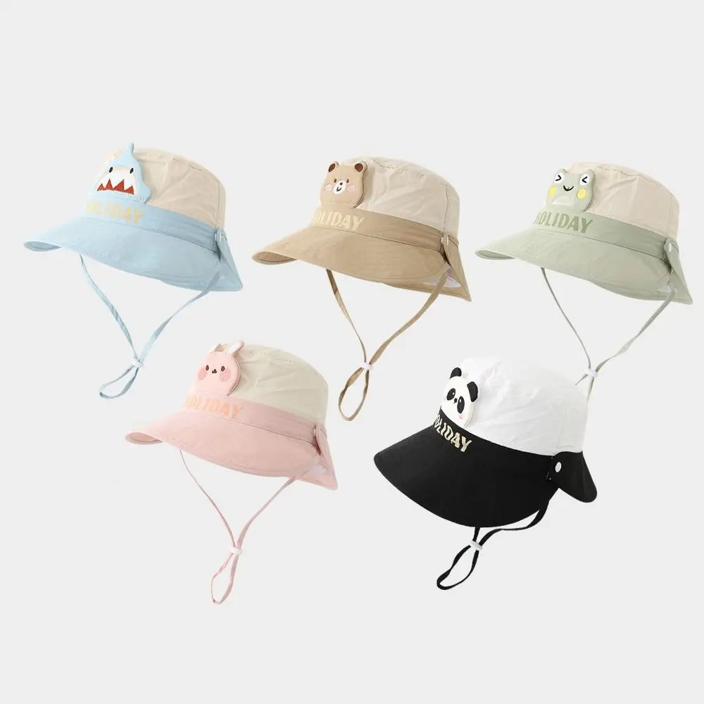 

New Candy Color Kids Bucket Hat Quick-drying Anti-UV Shading Hat Portable Breathable Beach Cap Travel