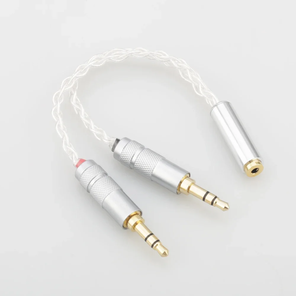 Audiocrast PHA-3 2x3,5 mm macho para cabo fêmea balanceado Trrs de 2,5 mm