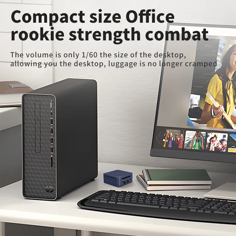 SZBOX S15 Twin Lake N150 كمبيوتر صغير Windows 11 Pro LPDDR5 12GB 512GB SSD Wifi BT5.2 RJ45 سطح المكتب مكتب كمبيوتر صغير ألعاب الكمبيوتر