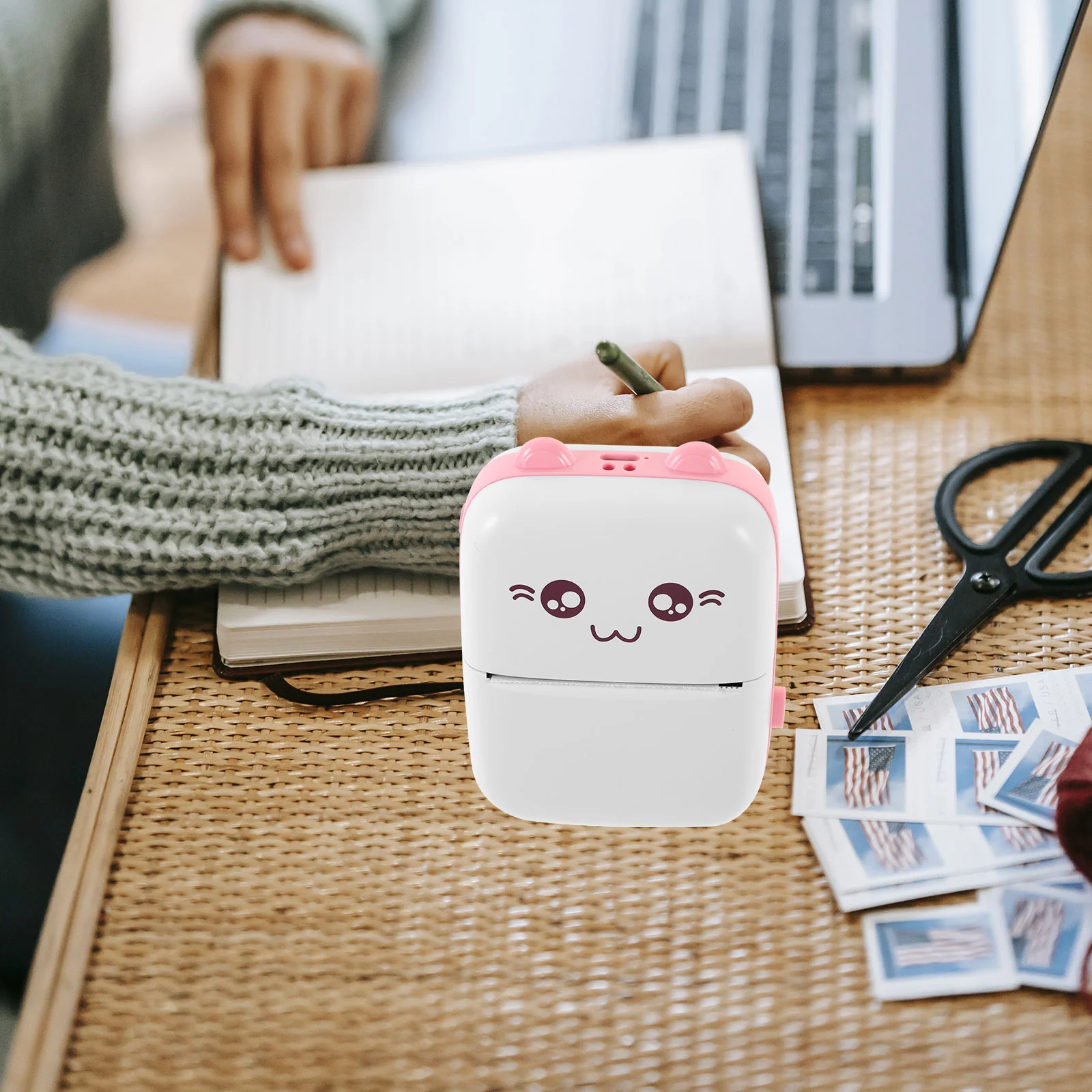 Tiny Picture Printer Sticker Projector Colour Machine Household Small Label Pink Abs