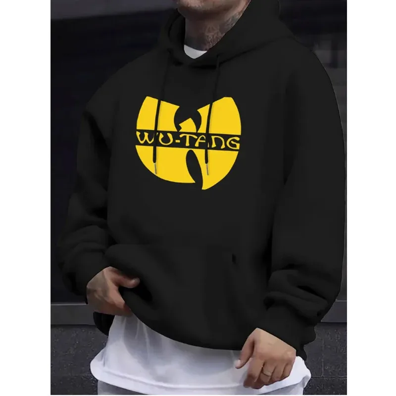 الهيب هوب السنوات 90 وو عشيرة T-tangs هوديي الرجال النساء عادية الخريف الشتاء خمر هوديس الصوف طويلة الأكمام قمصان سويت شيرت بقلنسوة #2