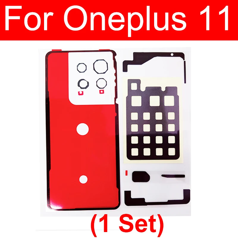 1 Set For Oneplus 1+10 Pro 10T 11 11R Back Battery Cover Adhesive Sticker Rear Housing Battery Cover Adhesive Camera Sticker 