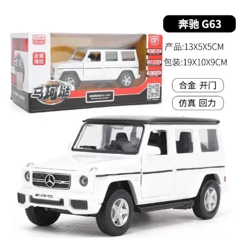 MaKeda1:36 Mercedes Benz G63 Diecast Toy Car Model Vehicle Wheels Defender Alloy Pull Back High Stimulation Collection Toy Gift