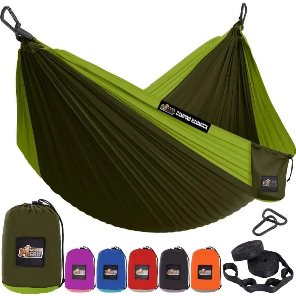 

Durable Camping Hammock with Heavy Duty Tree Straps, Portable Hammocks for Outside, Easy To Use Travel Swing Chair