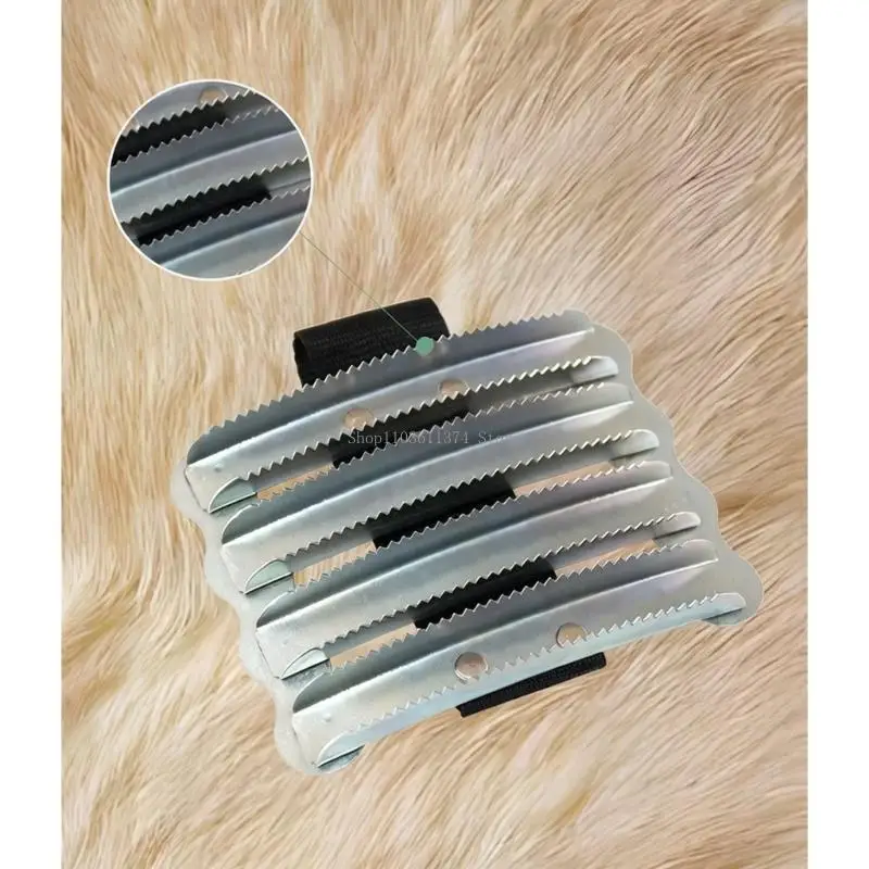  Post Ride Horse Groomer Grooming Scraper Equine Metal Shedding Blade for Stable Coat Care and Loose Hair Cleanup Daily