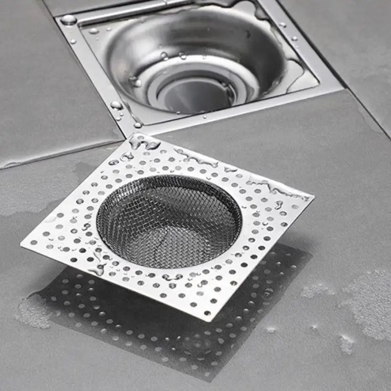 

Bathroom Waste Catcher Stainless Steel Drain Filter Floor Drain Net Cover Anti-Blocking Strainer Sewer Mesh Trap