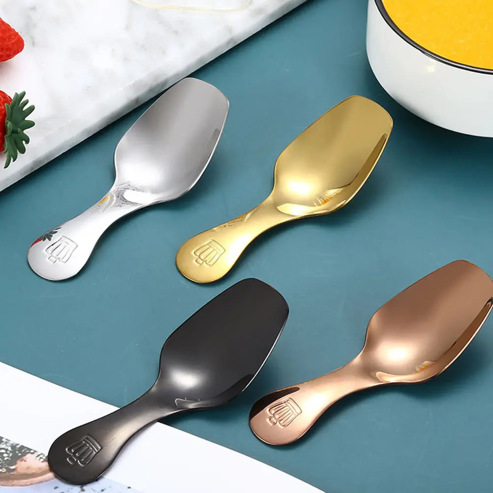 3Pcs Stainless Steel Tea Scoop Coffee Spoon Multi-Function Scoop for Coffee Beans Ground Tea Sugar Salt Convenient Ergonomic