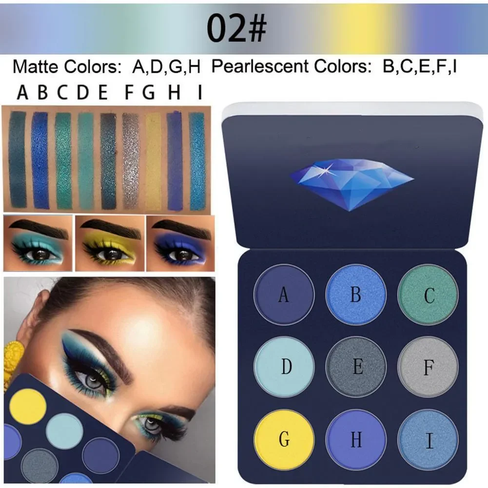 9 Colors Professional Matte Eyeshadow Palette Natural Waterproof Long Lasting Glitter Eyes Makeup Palette Cosmetic Makeup