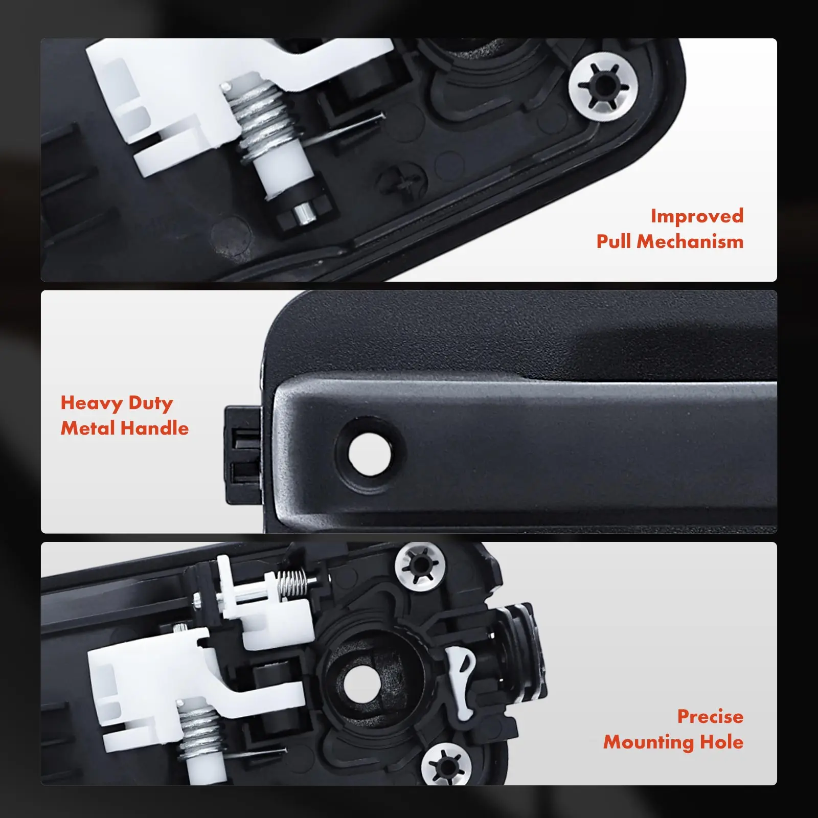 A-Premium Upgraded Metal Front Driver & Passenger Side Exterior Door Handle with Keyhole for Ford F-150 2015-2020