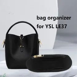 bag organizer for YSL LE37 felt suede bag insert inner compartment  in bag storage multi pocket organiser