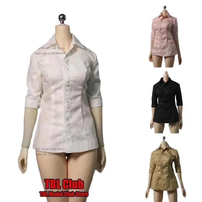 

HAILI TOYS 1/6 классическое однотонное базовое универсальное тонкое платье-рубашка поло с короткими рукавами одежда для женской экшн-фигурки 12 дюймов
