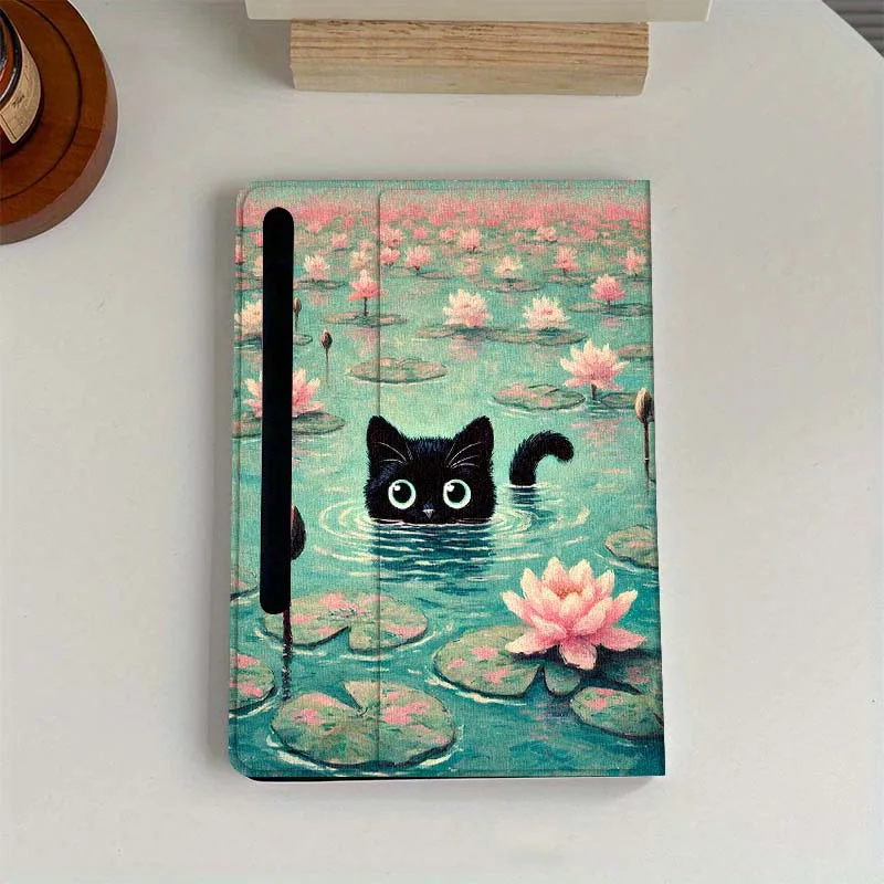 

Cute Cat Art Popular Gift For Samsung Galaxy Tab S6 S7 S8 S9 S10 FE Plus Lite Soft Flexible Support Tablet Case