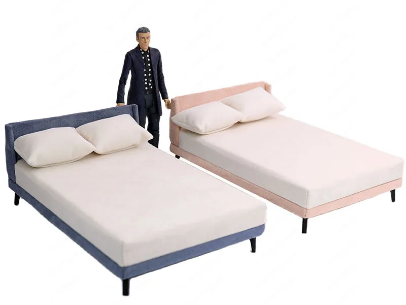 

12-точечный мини-модель кукольного домика, стеклянная подушка для кровати