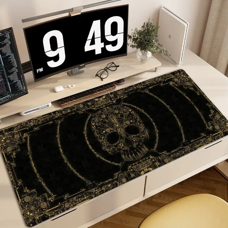 tapete-de-mouse-para-pc-com-caveira-gotica-–-tapete-de-mesa-extra-grande-com-tema-escuro-com-bordas-costuradas-base-de-borracha-antiderrapante-para-jogadores-e-serpentinas