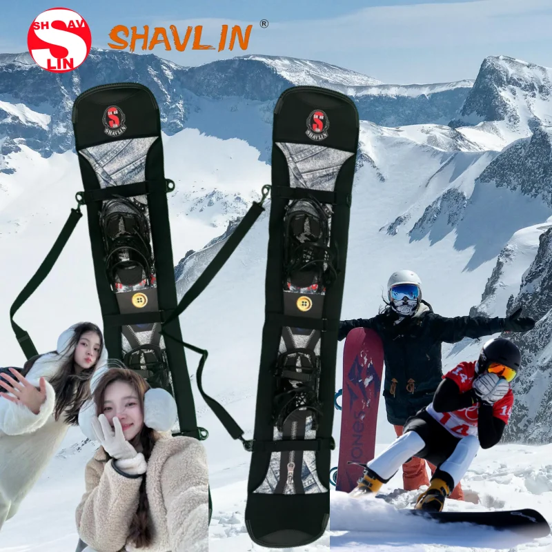 140-165cm Long Ski Snowboard SBR Shoulders Straps Bag Oxford Waterproof Fixed Straps Adjustable Length The Single Shoulder Bag