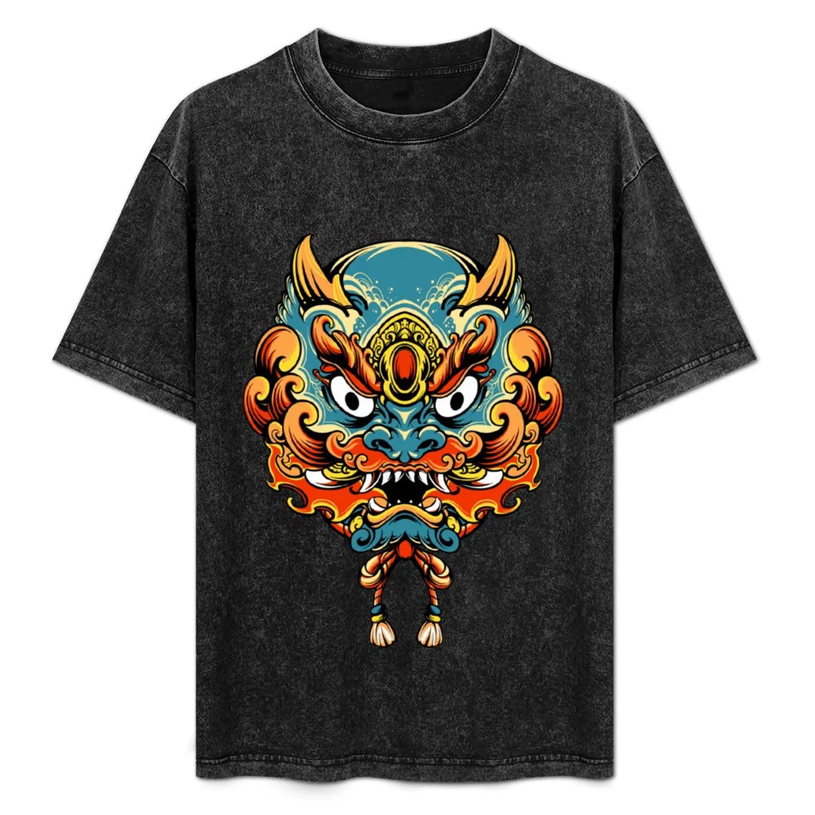 

Foo Dog T-Shirt Plus Size Street Style Tee