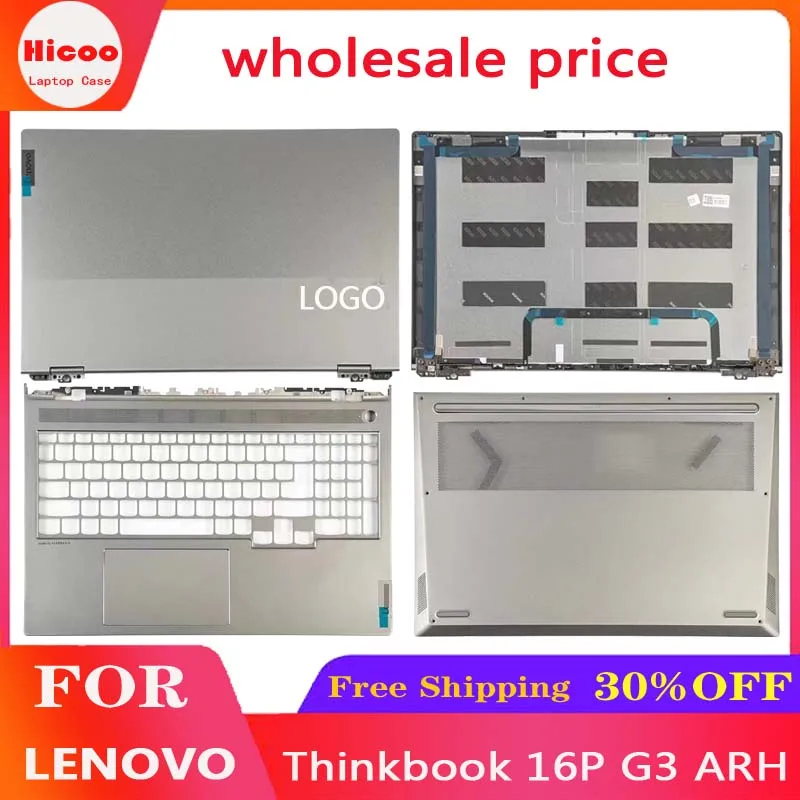 

New For Lenovo Thinkbook 16P G2 G3 ARH 2022 Screen Back Cover With Hinges Palmrest Upper Case Bottom Laptop Covers Replace