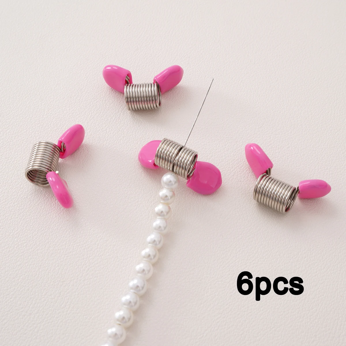 6pcs Bead Clasp Spring Beading Jewelries Small Stoppers
