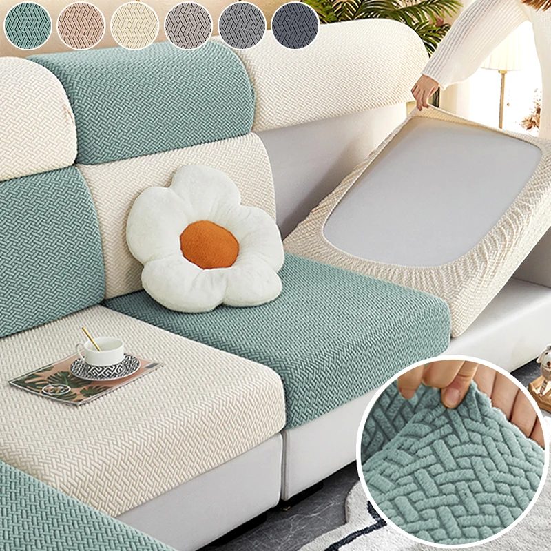 Weicher Sofabezug Waschbarer Kratzfester Couchüberzug für Wohnzimmer Hochelastischer Möbelschutz Rutschfester Sitzbezug