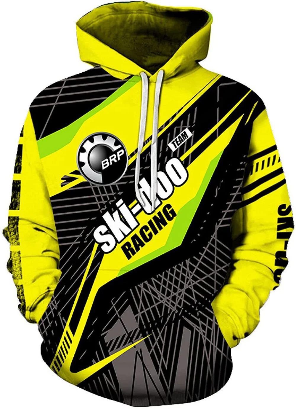 Spring and Autumn New Fashion Can am Racing SKI-DOO Men's 3D Printed Hoodie Fashion Casual Long Sleeve Sports Pullover Hip Hop S