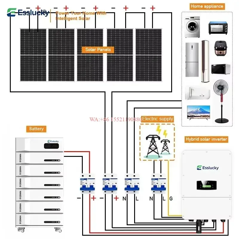 WMWMNU for Hybrid Solar Energy System Stackable LiFePO4 5kw 10kv 20kw 30kw Bess Lithium Battery Storage Generator Full