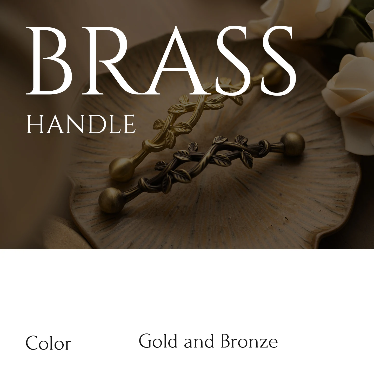 Brushed brass cabinet pull — product image 1