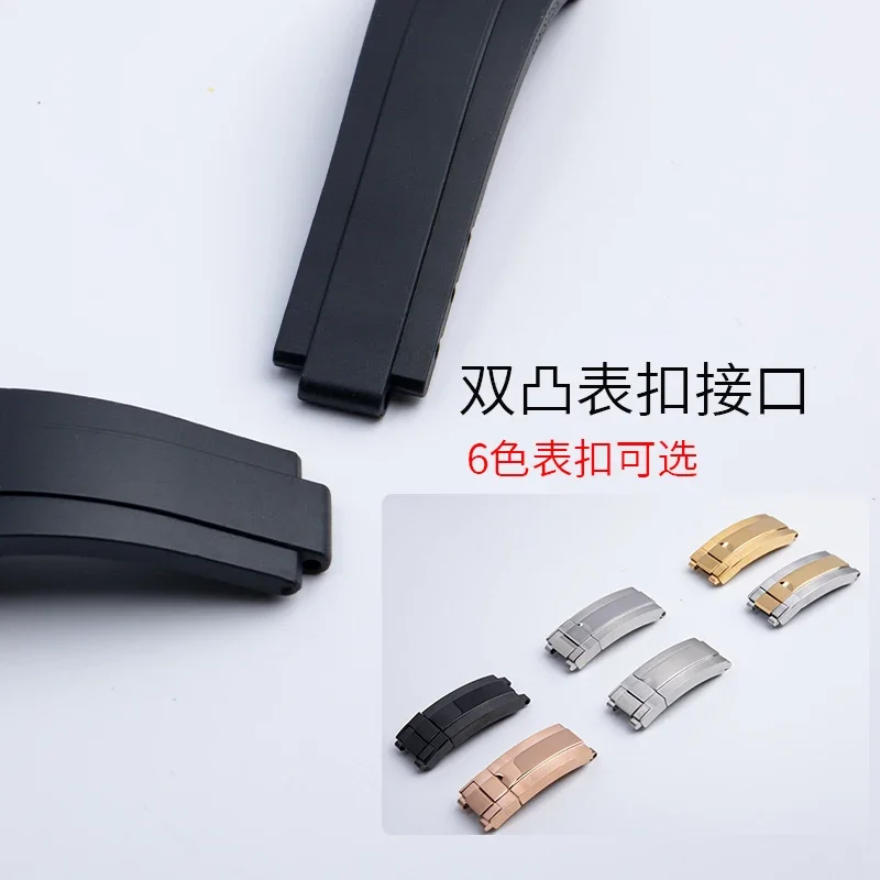 Rubber Short Buckle Watchband 20/21mm Fit for Rolex Daytona Submariner Role OYSTERFLEX Yacht Master Small Wrist Silicone Strap - view 4