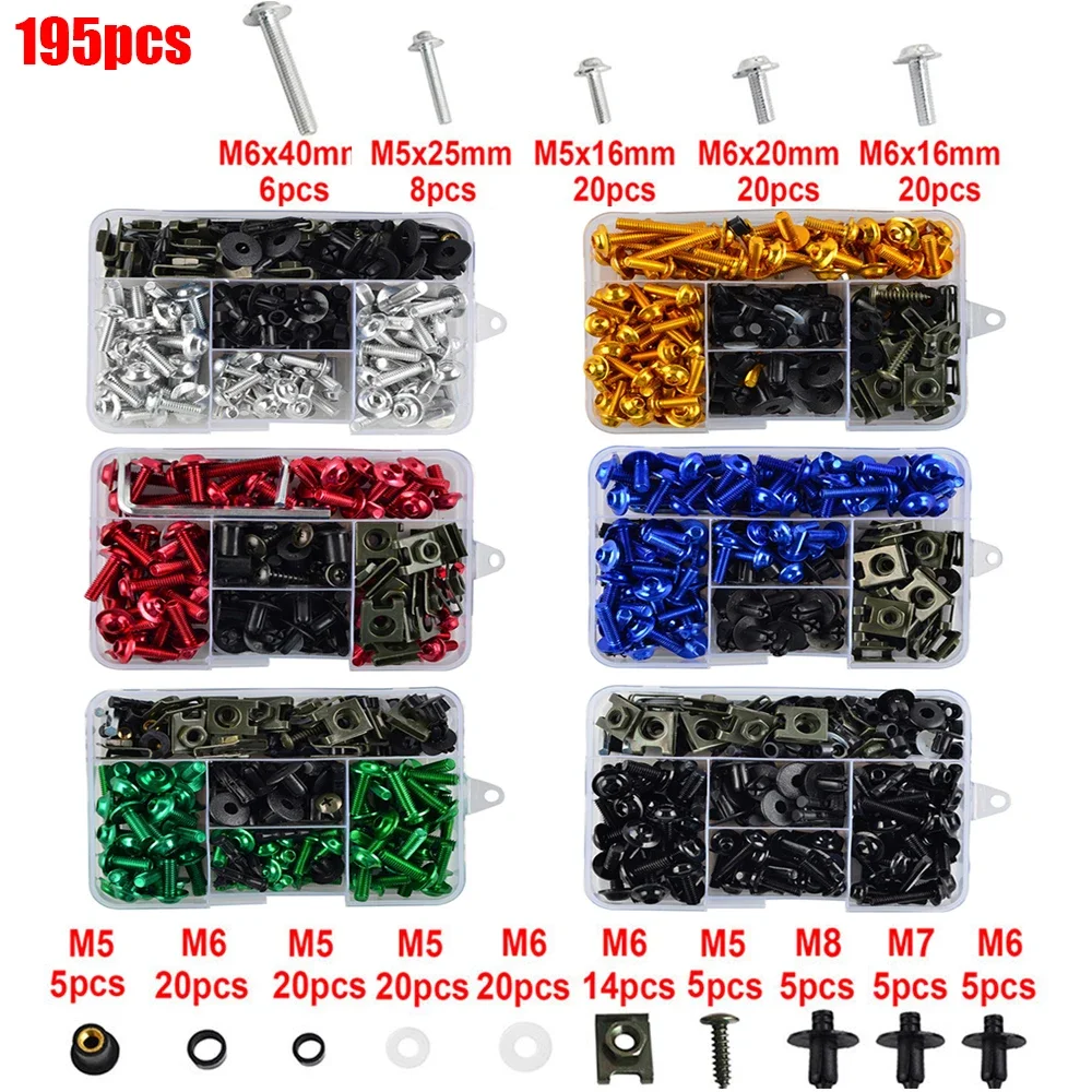 Fairing Bolts Screws Kit Nut Clips For Honda CBR400RR CBR1100XX CBR1100RR CBR954RR CBR900RR CBR 400RR 1100XX 1000RR 954RR 900RR