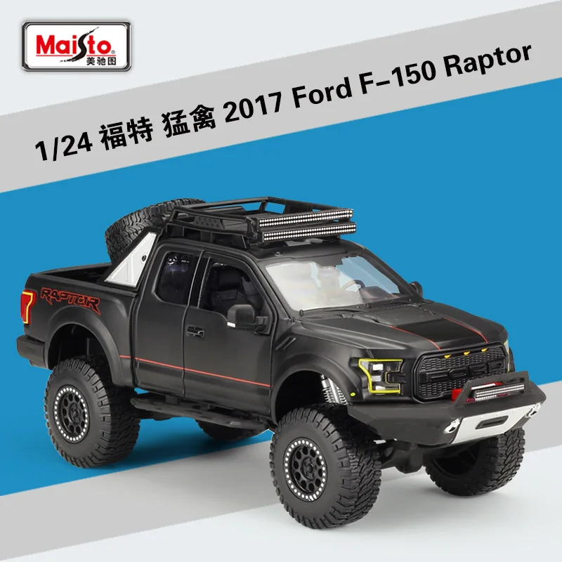 Maisto 1:24 2017 Ford F-150 Raptor 2015 WRANGLER Versione modificata illimitata High Simulator Sport Car Modello in lega B307
