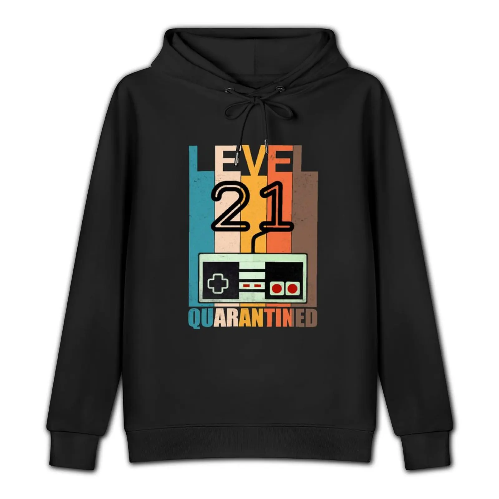 Level 21 quarantined funny 21st birthday gamer gift Pullover Hoodie autumn autumn clothes male clothes pullover hoodies