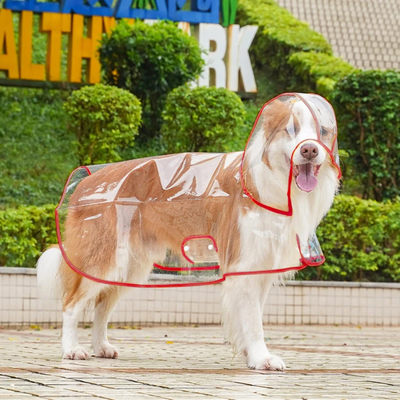 2024 New Clear Pet Raincoat Rain Jacket Waterproof Pet Coat for Small Medium Dogs Teddy Dog Poncho Outdoor Walking Pet Clothes