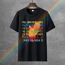 Radiohead in Rainbows Rock Radiohead Black T-Shirt S-5Xl Men's Cotton T-Shirt Fashion Men's T-Shirt Ordinary