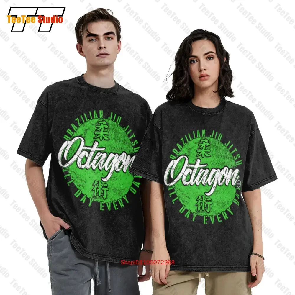Men'S Vintage Oversized T-Shirt Octagon Brazilian Jiu Jitsu Multi Listing Premium Quality HODZ