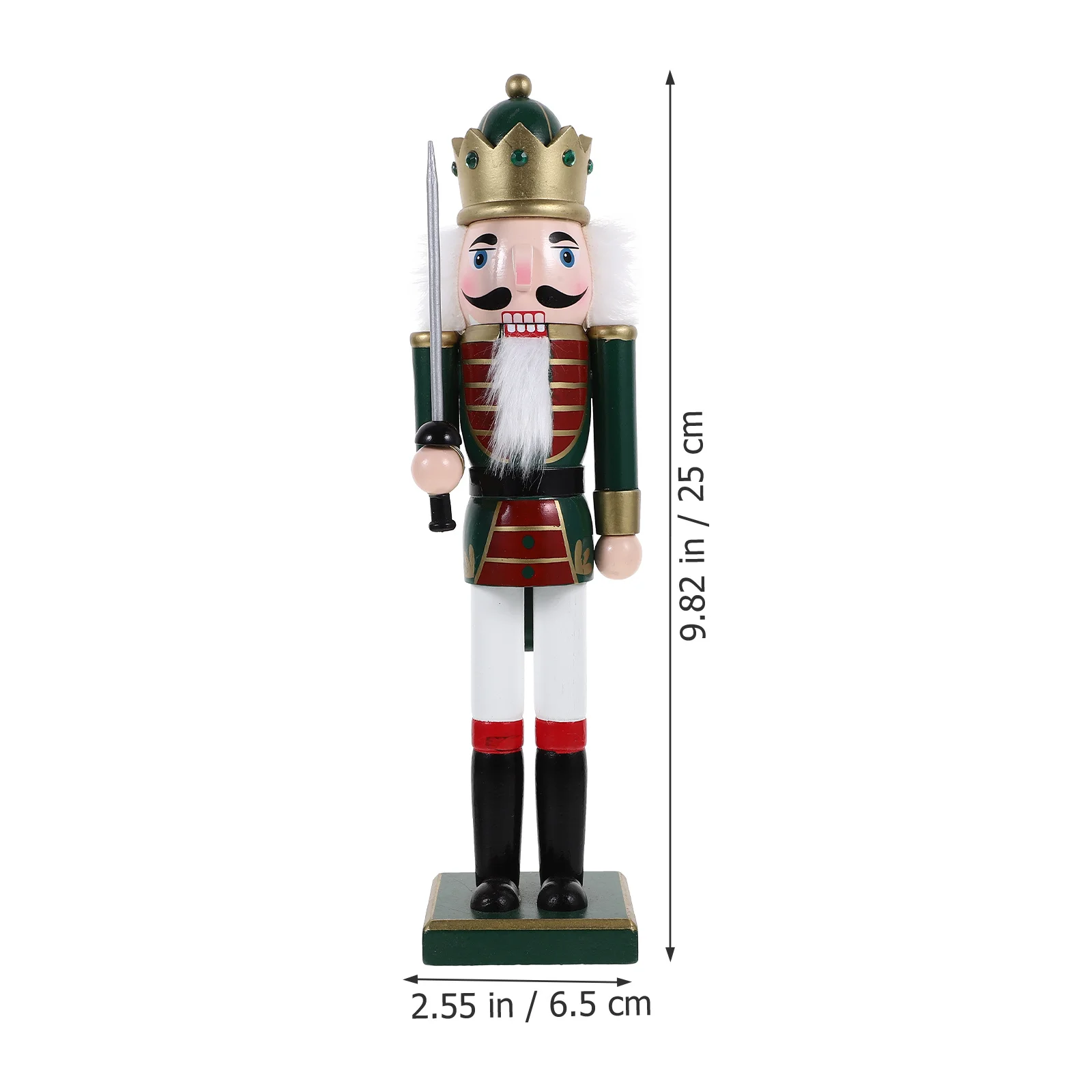 

1pc Wooden Decor Small Nutcracker Figures Christmas Nutcracker Soldier Holiday Home Decor Desktop Xmas Party Supplies