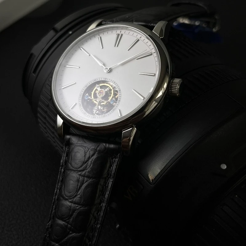 Zegarek męski premium tourbillon, modny, retro, nakręcany ręcznie, mechaniczny, ekskluzywny zegarek męski, zegarek miłosny, rodzinny, prawdziwy.