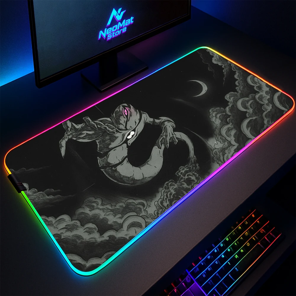 Light Up Mouse Pad with Backlight Led Loight Mousepad Pc Decoration Black Gaming Mat Pc Carpet 1200x600 Rgb Deskmat 1000x500