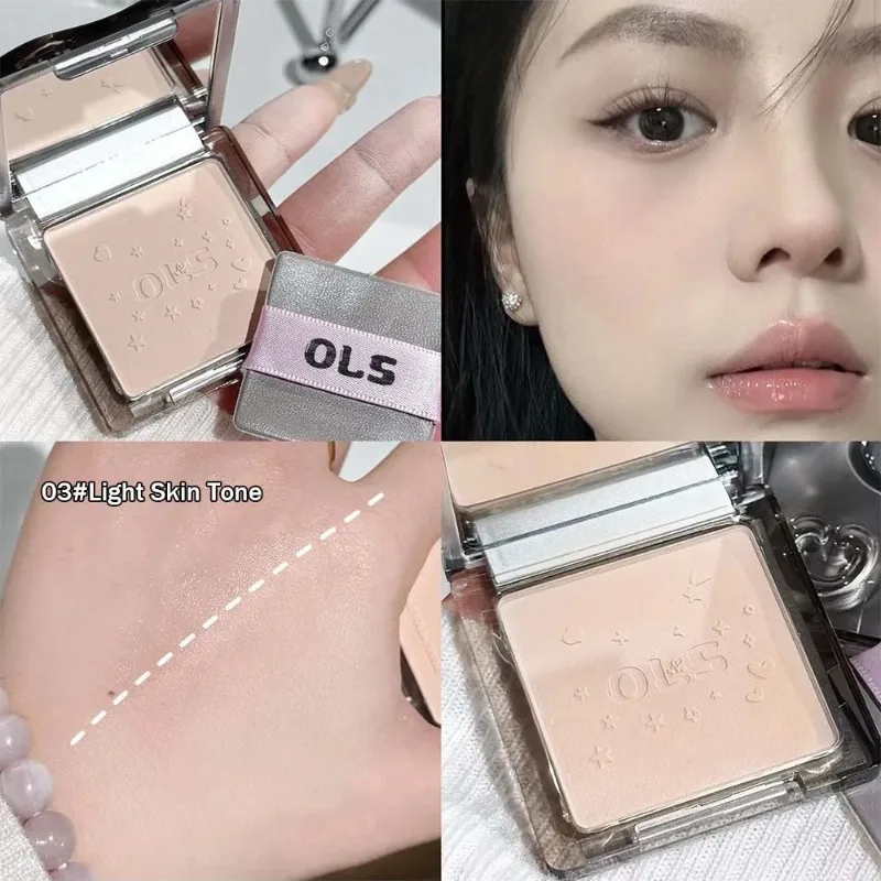 Wit blokpoeder Zachte focus Oil Control Setting Matte geperste poeder Natuurlijke concealer Los poeder voor gezichtscontouren Make-up